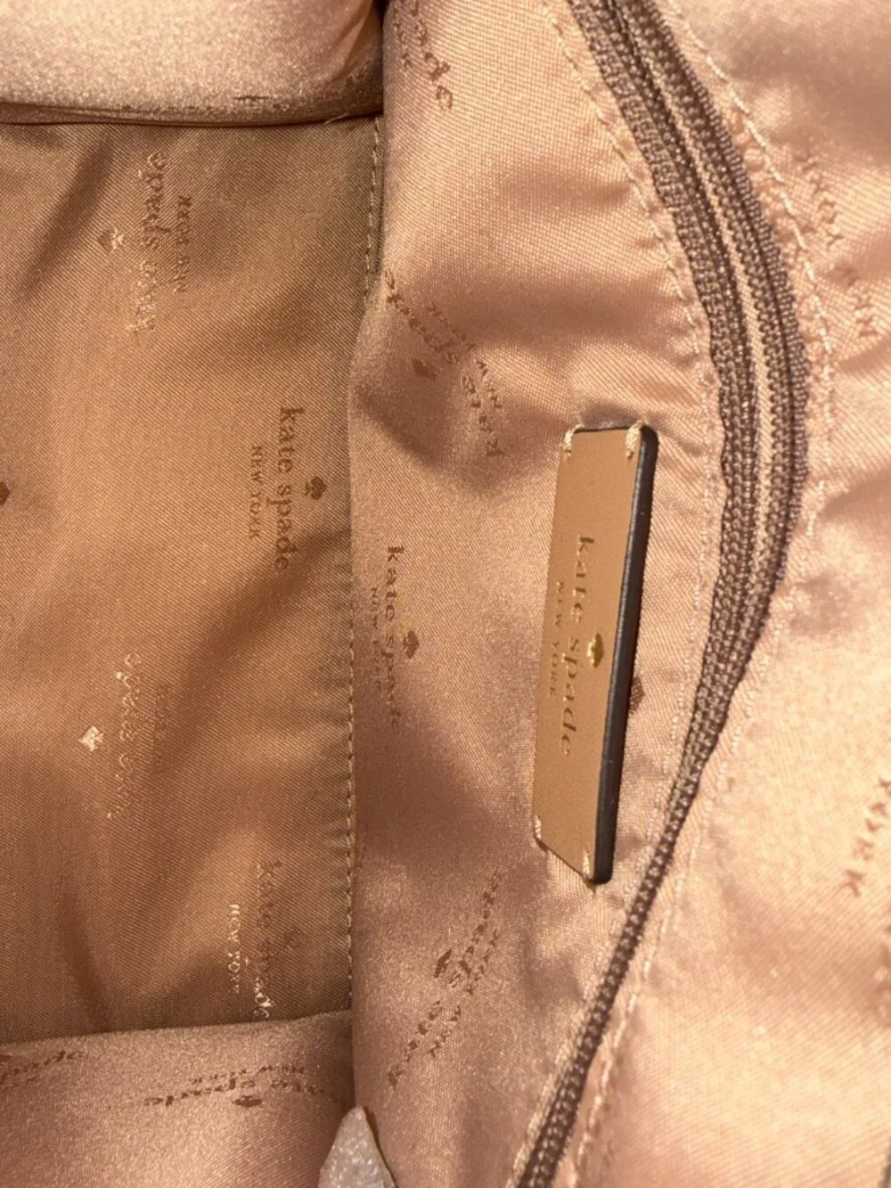 Kate Spade New York Faux Shearling Teddy Tote Crossbody | Blush Taupe | Like New